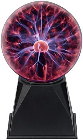 4-Inch Magic Plasma Ball Lamp – Touch & Sound Sensitive, Glowing Nebula Light, Fun Science Decor For Bedroom, Office, Or Kid's Room