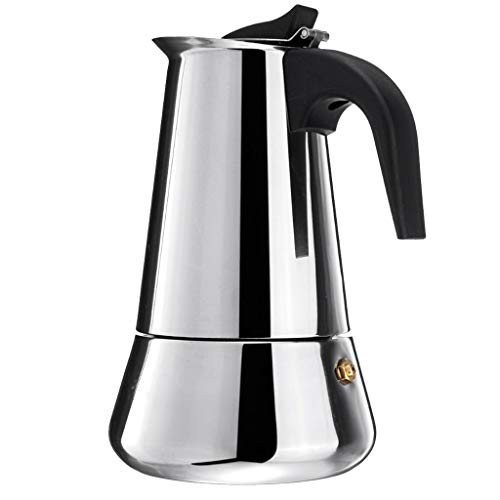 BBT-shop Stainless Steel coffee pot, Mocha Espresso Latte Percolator Stove Top Coffee Maker Pot Espresso Machines Pot Coffee Maker Parts Accessories (2cups)