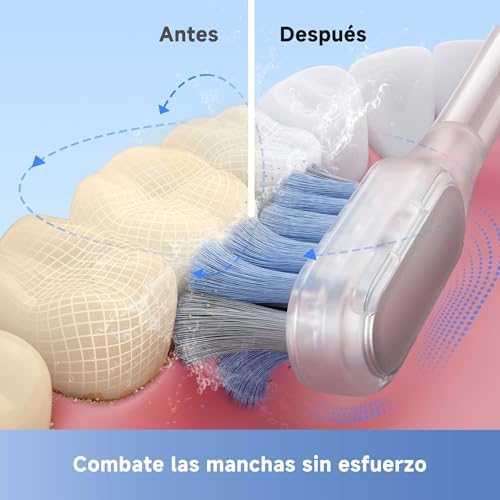 Fresh Pro 3DClean cepillo de dientes con aplicación, Recargable para adultos, 2 cabezales de cepillado 3-en-1 y estuche de viaje, 30 días de duración de la batería, Plateado
