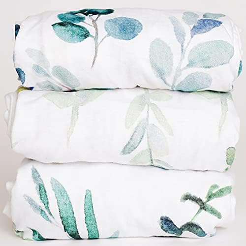 NODNAL Fitted Bassinet Sheets Leafy Set 100% OEKO-TEX