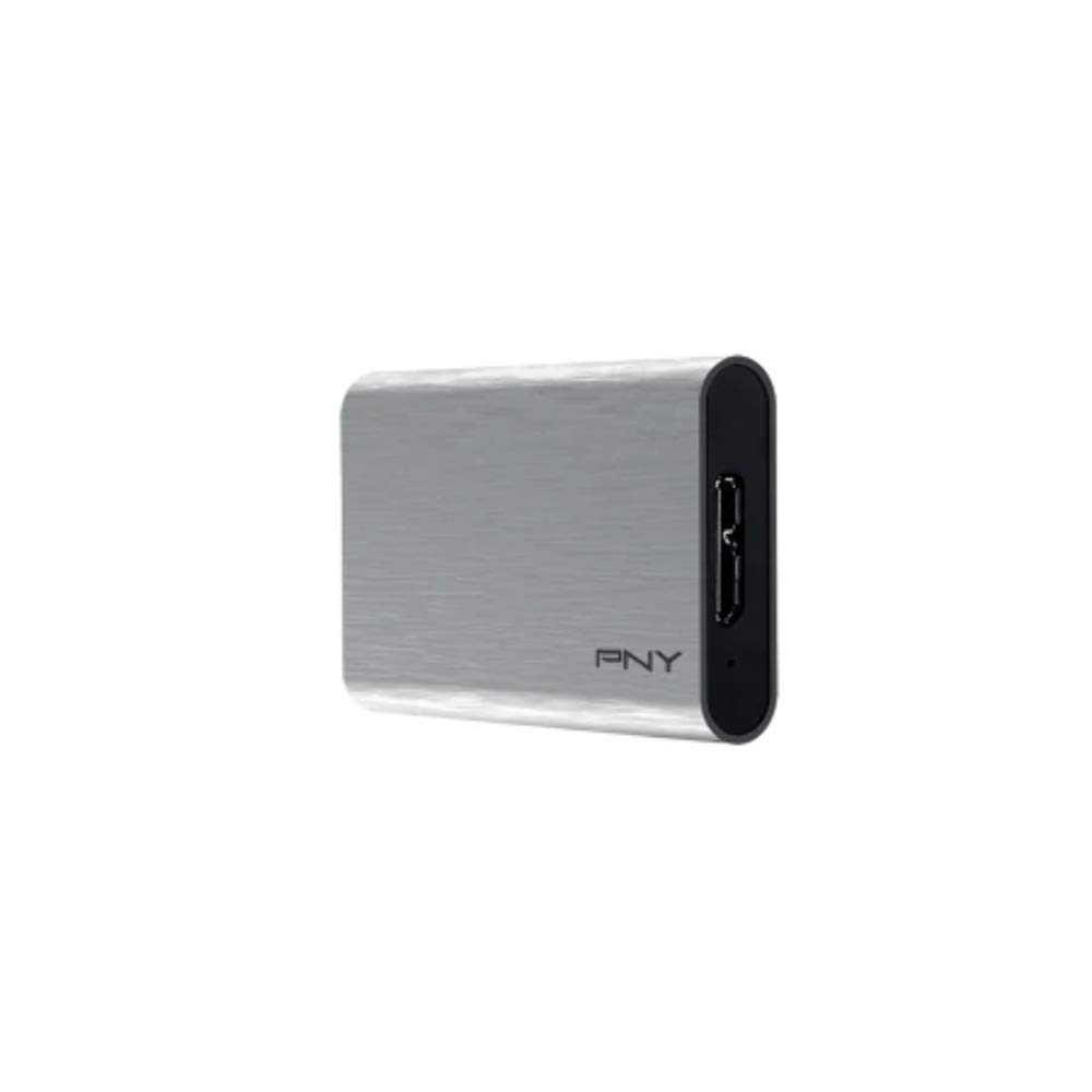 PNY Portable SSD Elite Silver USB 3.1 (480GB), Brush Grey