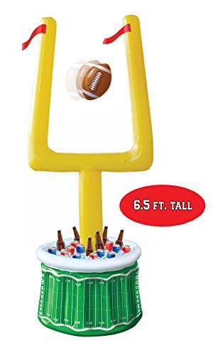 Huge Football Party Inflatable Drink Cooler with Goal Posts and Inflatable Football- Party Decorations