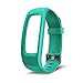 BKID Fitness Tracker Monitor Replacement Strap Wristband, Silicone Watch Band Strap with Frame Case for ID107 Plus Smart Watch (Blue)