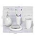 Home Basics 4Pc Bath Accessory Set White,
