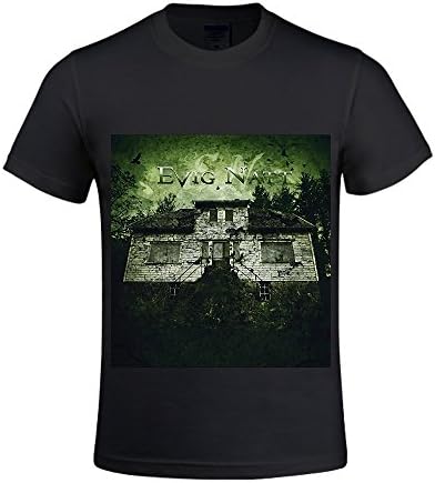 Evig Natt Men Crew Neck Men T Shirts Polo Black