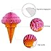 zilue Ice Cream Party Decorations, Hanging Ice Cream Paper Honeycomb Decorations for Birthday Party Baby Shower Two Sweet Party Decor Pack of 5 Mix