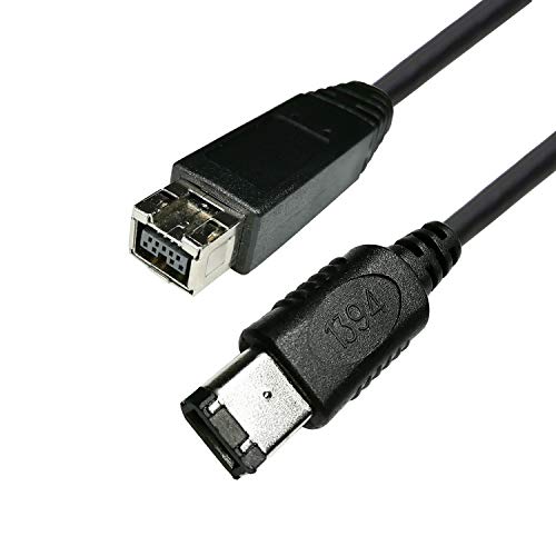 FireWire 800 to 400 9 to 6 pin Cable (9pin 6pin), IEEE 1394 Firewire 800 9-pin/6-pin Cable 9 pin to 6 pin (2.3FT)