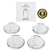 Glass Fermentation Weights with Innovative Handle (4 Pack) - Perfect for making Pickles, Sauerkraut and other fermented food - Fits ANY Wide Mouth Mason Jar