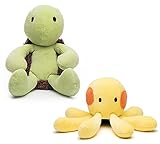 Bears For Humanity Organic Octopus & Turtle Plush Toys, Set of 2, 12