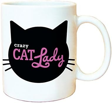 Crazy Cat Lady Kitty Face White Ceramic Mug