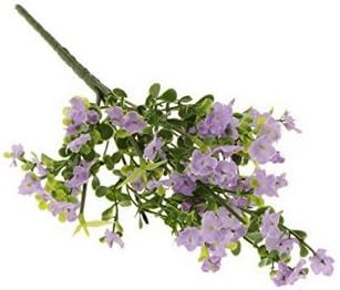 Amazon Lommer P 人工花 エレガント 装飾 人気 観葉植物 人工観葉植物 偽の花 オフィス ホームリビングルーム デスクトップデコレーション 入り口 おしゃれ 玄関装飾 フラワー 七つの分岐 パープル Lommer P パソコン 周辺機器 通販