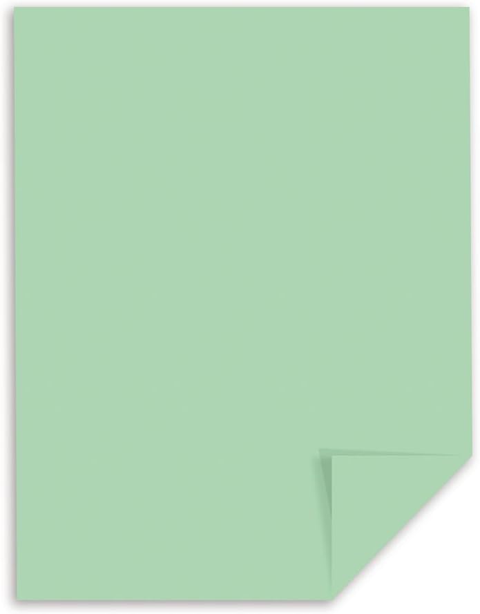 Wausau Paper 82351 Neenah Exact Vellum Bristol, 67 lb, 8.5 x 11 Inches, 250 Sheets, Green : Pastel Paper : Office Products