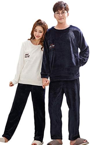 (レモンツリーセブン)Lemon tree7 2019年 ２着セット レディース メンズ ボーダー もこもこ パジャマ 長袖 上下セット 秋 冬 ルームウェア ナイトウェア 寝間着 ペアルック お揃い 秋冬用 寝巻き カップル ペアパジャマ