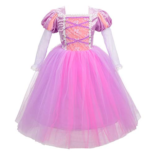 Dressy Daisy Girls Princess Rapunzel Dress Up Costumes Halloween Fancy Party Dress Size 8/10