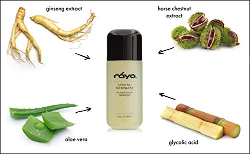 RAYA Ginseng Astringent with AHA 6 oz (G-205) | Gentle Glycolic Facial Toner for Dry and Sensitive Skin | Helps Tighten Pores, Smooth Complexion, and Reduce Fine Lines | Made With Alpha Hydroxy Acids - Thumbnail 5