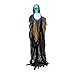 Halloween Haunters Animated Standing 6 Foot Sonic Strobe Skull Reaper with Magic Crystal Ball Prop Decoration - Strobing Green Light Skeleton Head, Flashing Light Up Crystal Ball - Battery Operated