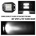 Flush Mount Led Pods Liteway - 5 Inch Spot Flood Combo Beam LED Light Bar - 4800LM Work Driving Lights Off Road for Jeep Trucks Tractor SUV 4x4 ATV UTV - 2 Pack, 1 Year Warranty