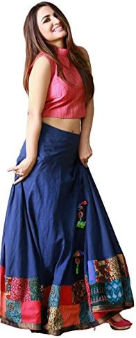 Clickedia Women &amp; Girls Heavy Semi-stitched Bhagalpuri Silk lehenga choli blouse pc