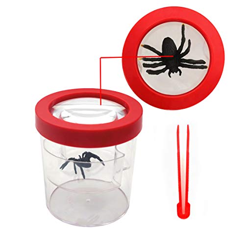 XIYITOY Best Gifts for Teen Girl, Bug Viewer Box with 8X Magnifier for Kids Toys for 3-12 Year Old Girls Boys View and Collect Insects Up Close (Red) - Thumbnail 7