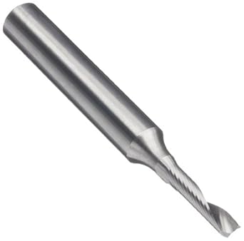 LMT Onsrud 63-618  Solid Carbide Upcut Spiral O Flute Cutting Tool, Inch, Uncoated (Bright) Finish, 22 Degree Helix, 1 Flute, 2.0000" Overall Length, 0.1875" Cutting Diameter, 0.2500" Shank Diameter