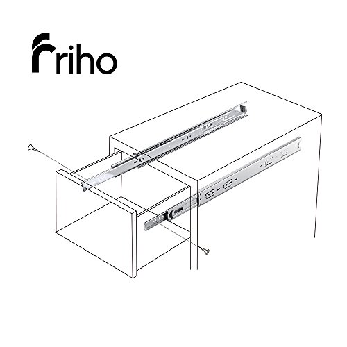 Friho 5 Pair Of 18 Inch Hardware Ball Bearing Side Mount Drawer