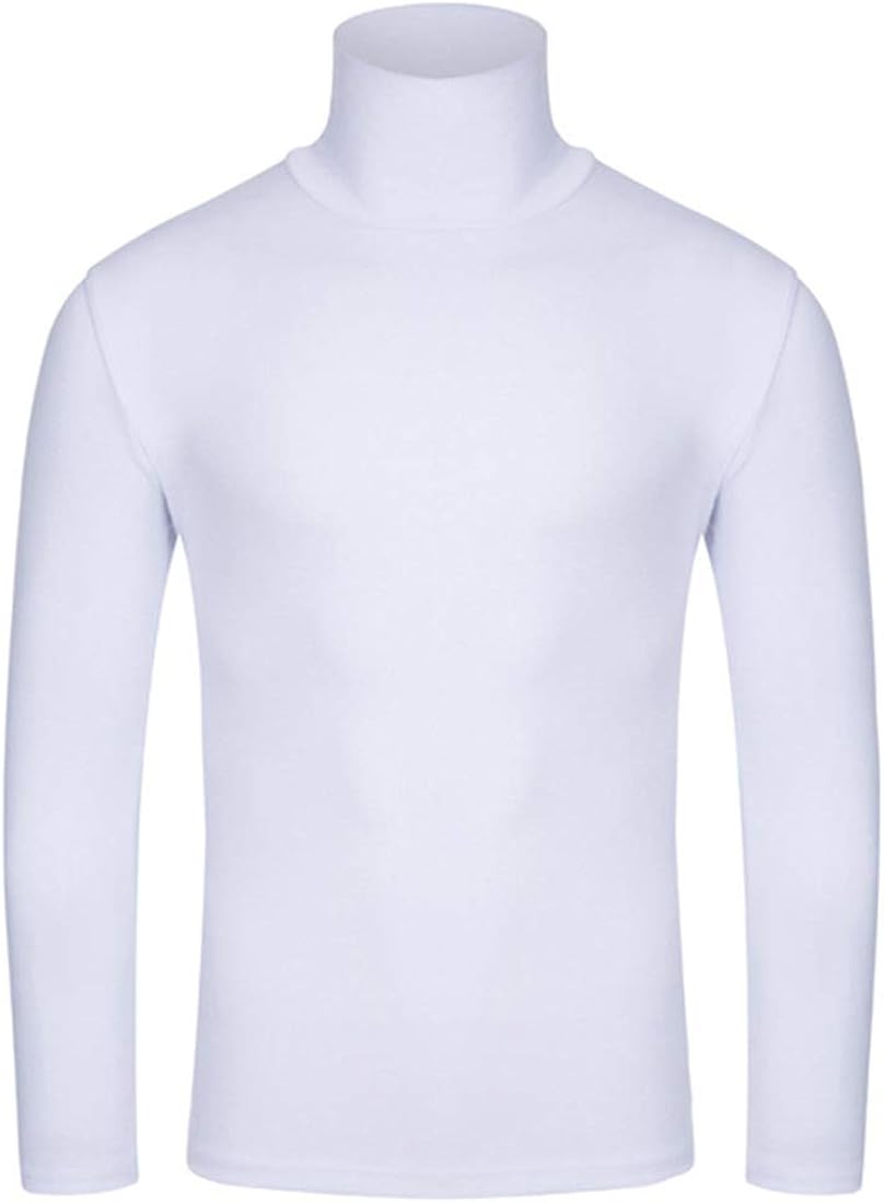 ZZOU Men's high Neck Long Sleeve TShirt Bottoming Men's High Neck