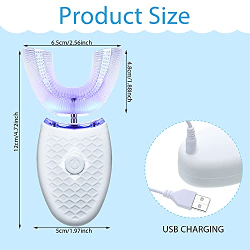 Cunhill 2 Pieces Ultrasonic Electric Toothbrush Adults U Shaped