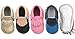Posh Baby Shoes: Genuine Leather, Hand Made, Durable, Slip-on Baby Moccasins. A Great Gift for Newborns, Infants, and Toddlers. (12-18 Months (5 in), Metallic Silver)