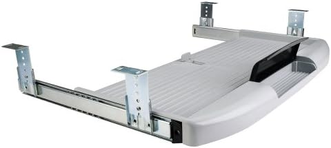 Ball Bearing Zinc Computer Keyboard Slide with Tray 14" Light Gray