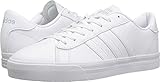 adidas NEO Men's Cloudfoam Super Daily Fashion Sneaker, White/White/Matte Silver, 10.5 M US