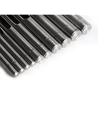 co link 10pcs Ronda Acero Craft de sacabocados (1 mm a 10 mm de piel para cinturón de piel reloj correa Junta