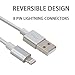 Cable, JOOMFEEN 10ft Nylon Braided Extra long 8pin USB Cord Cable Charger Wire For Apple iPhone se 7 7plus 6s 6s+ 6plus 6, 5s 5c 5, iPad Air mini 1/2/3, iPad 4, iPod 5, and iPod 7 - Silver