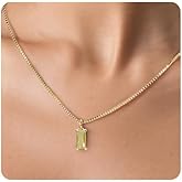 Freeunfet Birthstone Necklace for Women, 14K Gold Plated Necklace Dainty Cubic Zirconia Pendant, Friendship Birthday Gifts Jewelry for Women