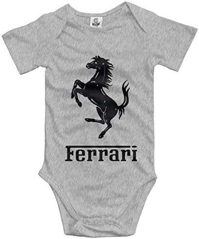 CharmKAT Cotton Boys Girls Baby Ferrari Logo Creeper Onesies Baby (3-24 Months) Bodysuit Shirt