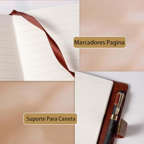 Caderno Couro Com Trava Para Combinação, Diário de Viagem para Marinheiro, Agenda Pessoal, Organizador de Planejamento Como Presente Para Meninas, Meninos, Mulheres (marrom)