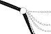 BODYZONE UN016-BK Crotchless Chain Thong, Horizontal Chain Front, Black Plus Size