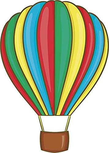 Amazon Com Ngk Trading Cool Simple Rainbow Hot Air Balloon Cartoon Icon 4 Tall Truck Car Bumper Sticker Decal Wall Laptop Kitchen Dining amazon com