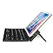 BATTOP Upgrade Foldable Bluetooth Keyboard with Kickstand Universal for iOS Android Windows (Black)