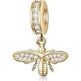 CHAWIN 925 Sterling Silver Charms Gold, Jewelry for Bracelets and Necklaces, Family Love Mom Dangle Pendants, Heart Charms Hawaii Beads, Birthday Gift for Women