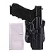 HQDA OWB Holster Fits Glock 17 31 G17 G31 (Gen 1-5) Handgun Paddle Holster with Tactical 360° Adjustable Outside Waistband Pistol Holder