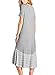ROSKIKI Womens Summer Casual Midi Dress with Pockets High Low Spilce Ruffle Hem Short Sleeves Round Neck Flowy T Shirt Dress
