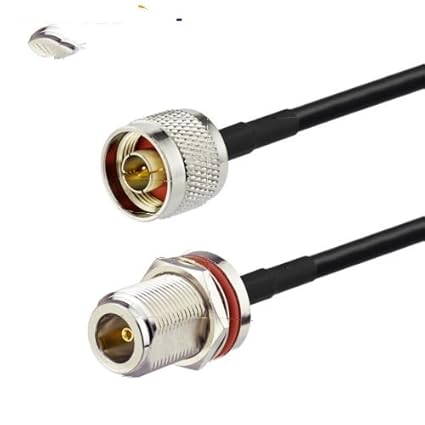 RF N Plug Male to N Jack Female Bulkhead Mount RG58 Coaxial Cable Pigtail 60cm USA