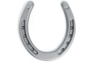 The Heritage Forge Steel Horseshoes Set for Horses, Crafts, Decorations and Backyard Games - Size 00 - Plain - 40 Shoes