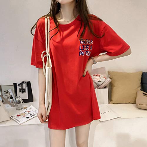 red loose t shirt