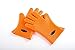 BlizeTec Oven Mitts and Pot Holders; Non-Slip Heat Resistant Cotton with Terrycloth Lining Surface Black Gloves and Silicone Pot Mats (4 Pcs)