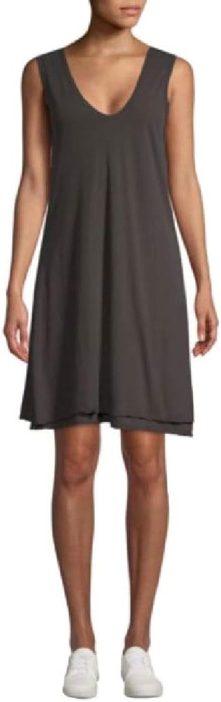 Women's Sleeveless Stretch Jersey Tank Dress, Carbon