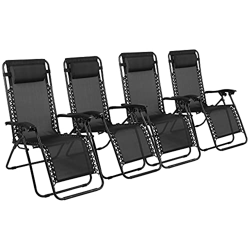 Zero Gravity Chairs Set of 4 Pool Lounge Chair Zero Gravity Recliner