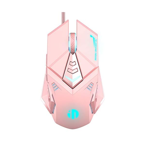 INPHIC-Pink-Gaming-Mouse-USB-optical-wired-mouse-RGB-backlight-4-Levels-adjustable-DPI-up-to-4800-Silent-click-ergonomic-and-7-programmable-buttons-design-PC-Gaming-Mice-for-Windows-System INPHIC Pink Gaming Mouse, USB Optical Wired mouse RGB Backlight 4 Levels Adjustable DPI up to 4800, Silent Click Ergonomic 7 Programmable Buttons Design PC Gaming Mice for Windows System
