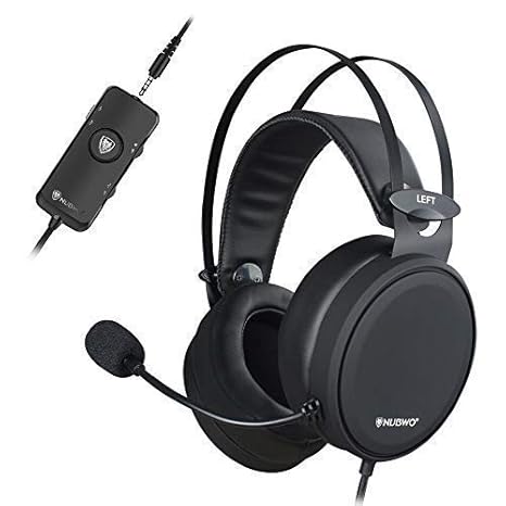 NUBWO PS4 Xbox One Headset 7.1 Surround Sound PC USB Gaming Headset mit Rauschunterdrückung Mic, Over Ear Kopfhörer mit Game 