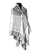 Cozy Checked Plaid Blanket Scarf - Soul Young Tartan Stylish Cape Wrap Shawl for Women and Men(One Size,Grey)